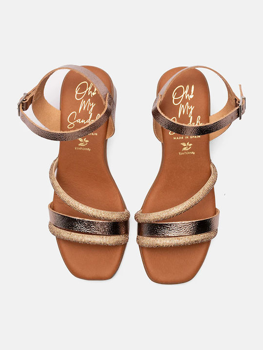 Anatomic Leather Sandals Gold