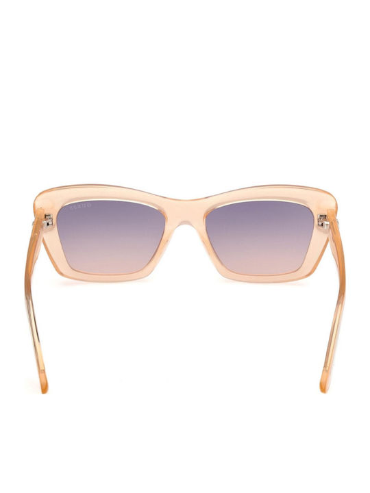 Guess Ochelari De Soare Pentru Femei Cu Ramă Neagră Din Plastic Și Lentile Violet Degrade GU00195 44Z