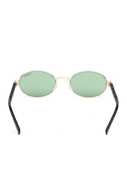 Guess Unisex Sunglasses with Gold Metal Frame and Green Lens GU00232 32N