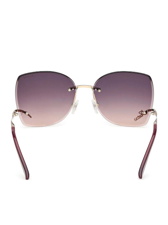 Guess Feminini Ochelari de soare cu Auriu Cadru și Maro Degrade Lentilă GU00269 32Z