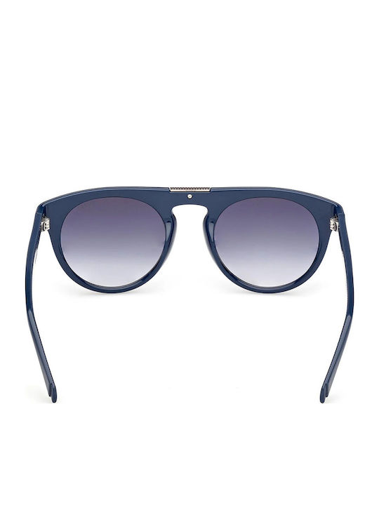 Guess Unisex Ochelari de soare cu Albastru Cadru și Gri Degrade Oglindă Lentilă GU00275 90W
