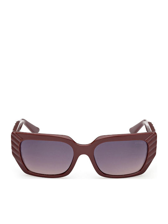 Guess Unisex Sunglasses with Red Horn-Rimmed Frame and Red Gradient Lens GU00254 69Z