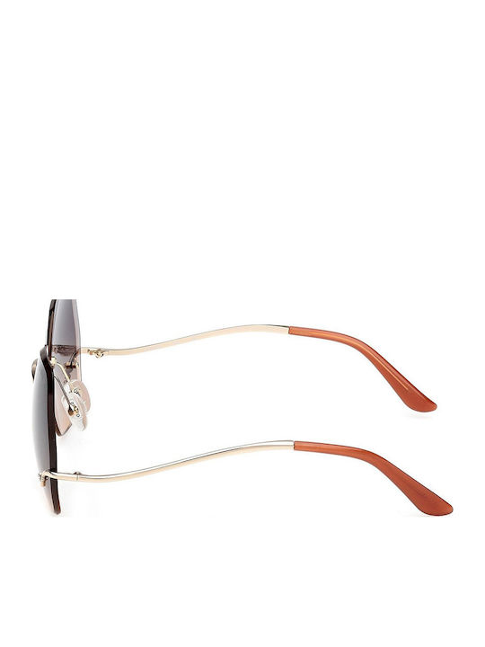 Guess Guess Damen Sonnenbrille mit Goldenem Metallrahmen und Grau Verlaufsfarbenen Gläsern GU00268 32B