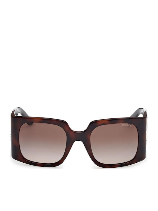 Guess Ochelari De Soare Pentru Femei Cu Ramă Neagră Tortoise Din Plastic Și Lentile Maro Degrade GU00201-H 52F