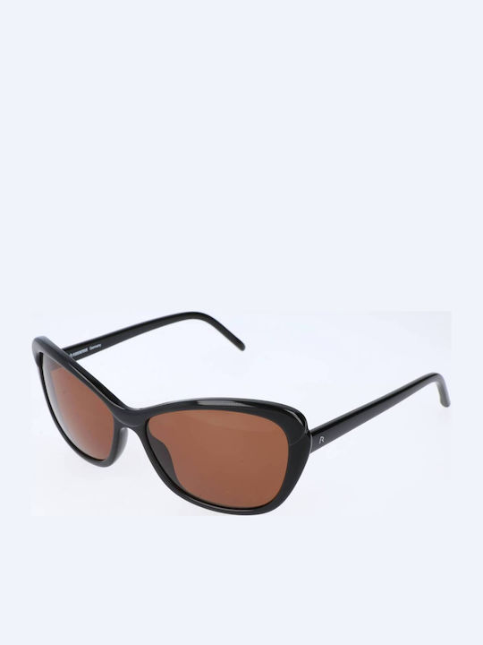 Rodenstock Women Sunglasses with Black Frame and Brown Lens R3256 A