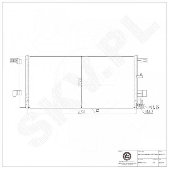 Air Conditioning Condenser for Audi A4 B9 A5 A6 C8 A7 8w0816421c
