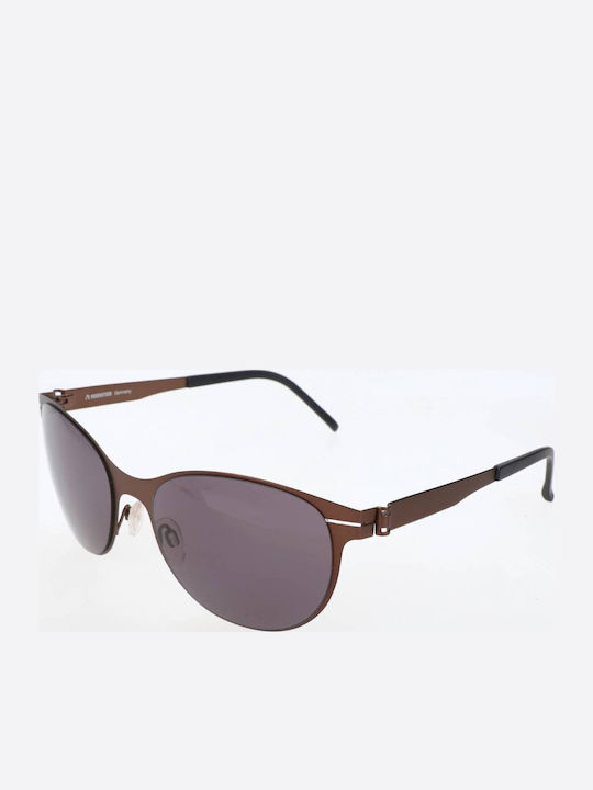 Rodenstock Women's Sunglasses with Burgundy Frame and Gray Lens R1392 A