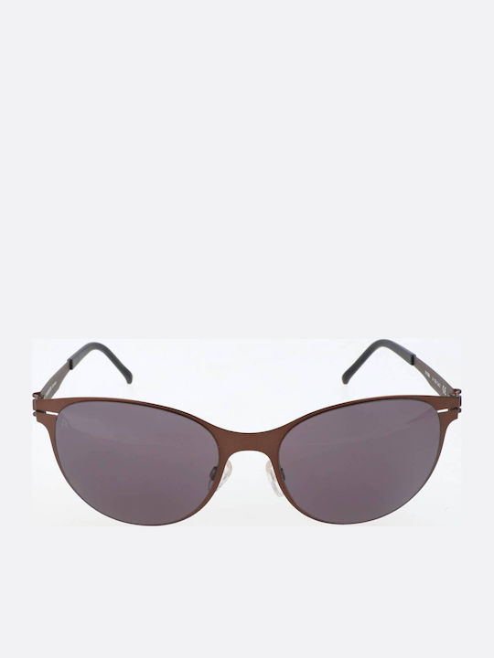 Rodenstock Women's Sunglasses with Burgundy Frame and Gray Lens R1392 A