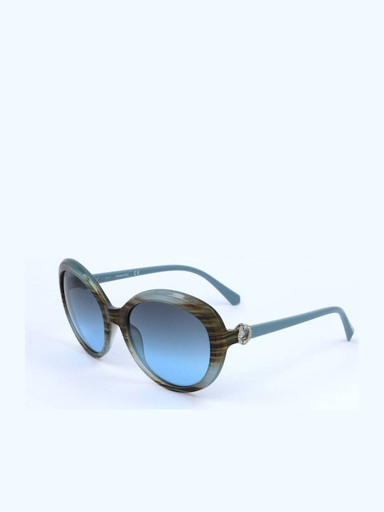 Swarovski Women's Sunglasses with Multicolour Frame and Blue Lenses