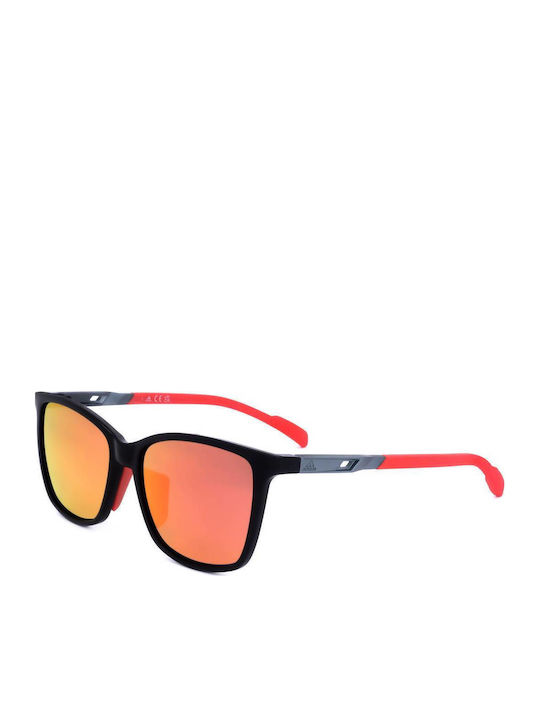 adidas Sport Asp Unisex Sunglasses with Black Frame and Red Lens SP0059 02L