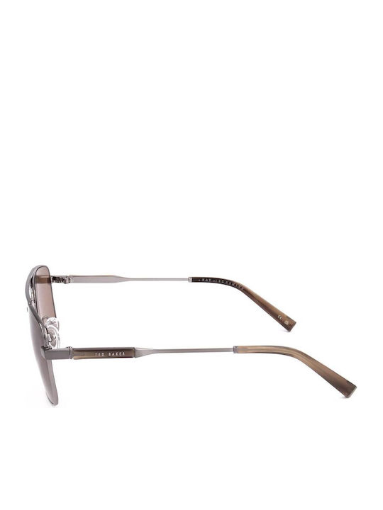 Ted Baker Bărbătești Ochelari de soare cu Gri Cadru și Maro Oglindă Lentilă TB1720 910