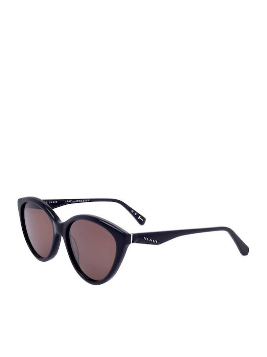 Ted Baker Feminini Ochelari de soare cu Negru Cadru și Maro Lentilă