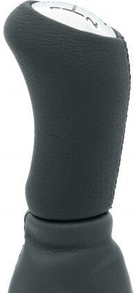 Renault Clio III Car Shift Knob Cover 8200408023 5b Chrome Leather Frame Silver Matte 8200408023