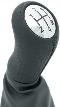 Renault Clio III Car Shift Knob Cover 8200408023 5b Chrome Leather Frame Silver Matte 8200408023
