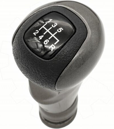 Honda Civic Viii Black and Silver Car Shift Knob