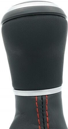 VW Caddy Eos Golf Jetta Touran 6B Black Cover Shift Knob with Red Ring Frame