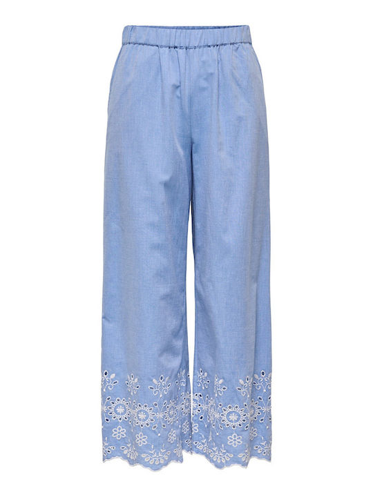 Damen Stoffhose in Schlanke Passform Hellblau