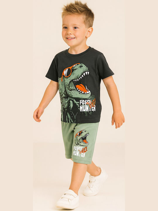 Kids Set with Shorts Summer 2 Pieces Green G053