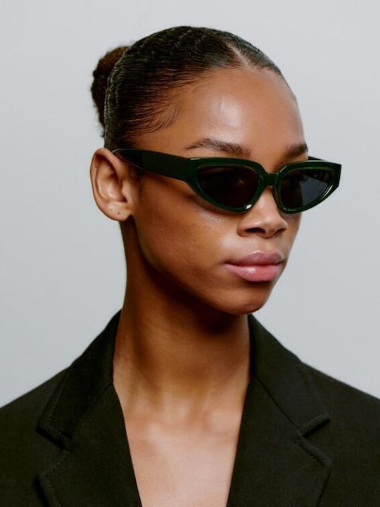 A.Kjaerbede Unisex Sunglasses with Green Frame and Black Lens KL2501-006