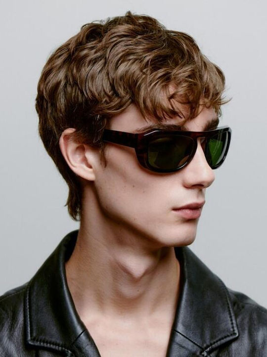 A.Kjaerbede Unisex Sunglasses With Brown Tartaruga Frame KL2504-002