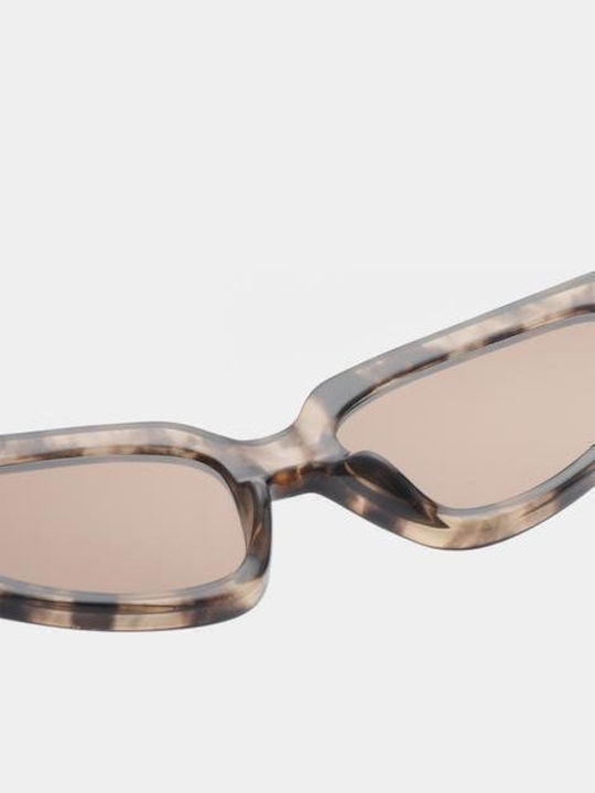 A.Kjaerbede Coquina Unisex Sunglasses with Horn-Rimmed Frame Coquina