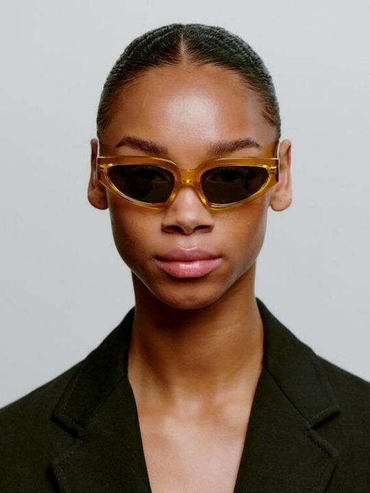 A.Kjaerbede Ella Unisex Γυαλιά Ηλίου με Κοκκάλινο Σκελετό Yellow Transparent