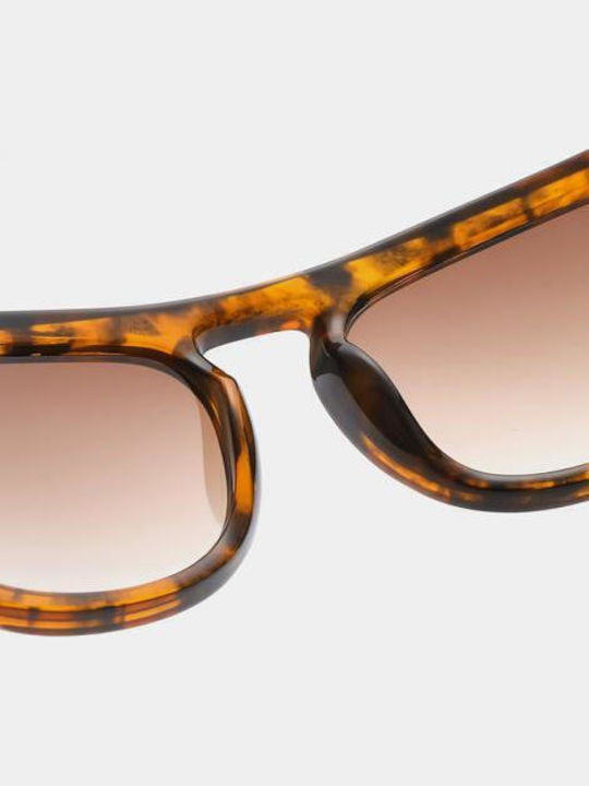 A.Kjaerbede Max Unisex Sunglasses with Brown Tartaruga Frame KL2504-006