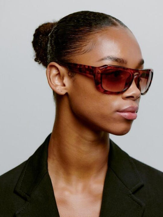 A.Kjaerbede Max Unisex Sunglasses with Brown Tartaruga Frame KL2504-006
