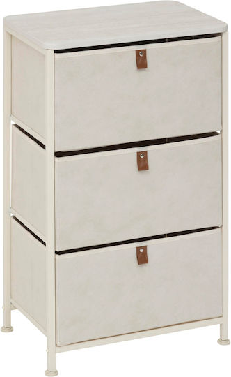 Kommode Schlafzimmer Metall Beige 45x30x73cm