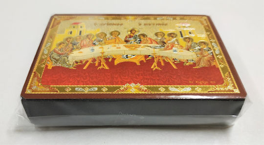 The Last Supper Flat Icon Gold Embossed Category Paper Xkl No 00 Dimension 6.5cm X 9.5cm Wood Mdf Icon S&k Byzantine Icons