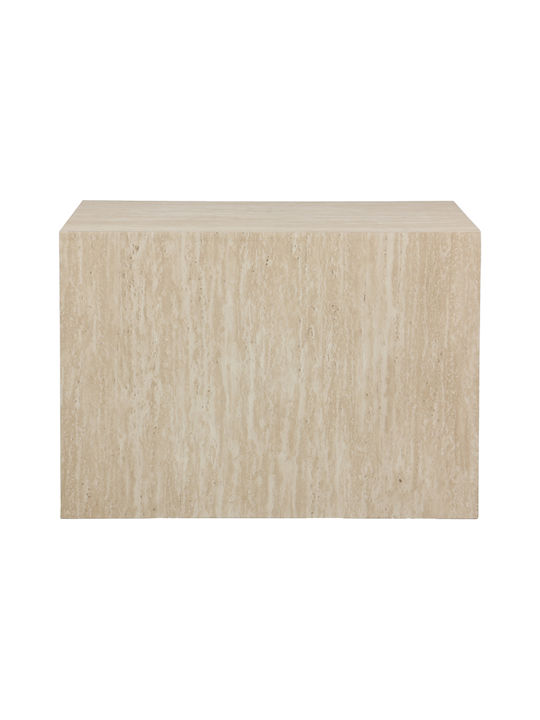 Rectangular Side Coffee Table Coffina Wooden MDF 2 Pieces W58xL58xH40cm