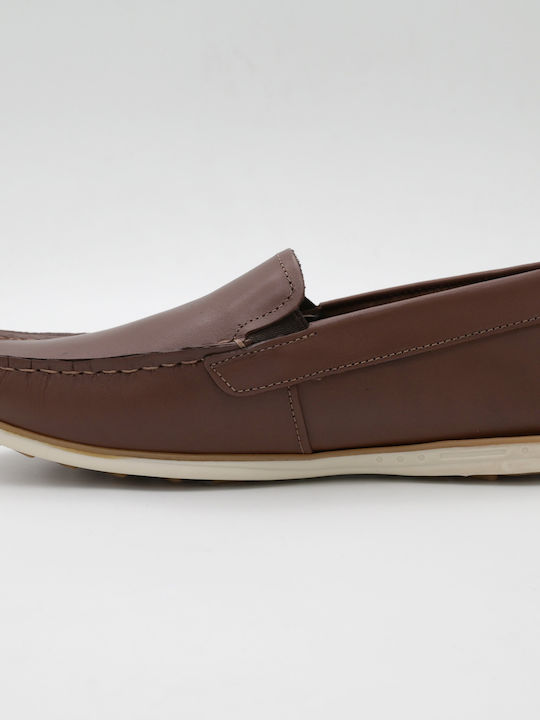 Leather Men's Loafers in Brown Colour