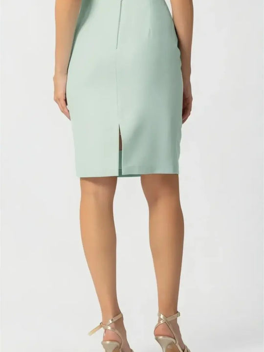 Pencil High Waist Midi Green Skirt