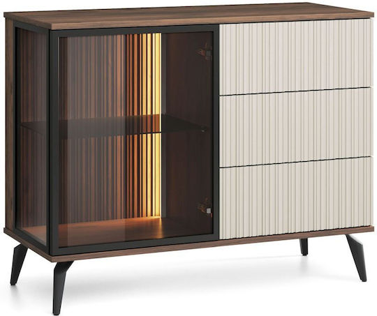 Sideboard Vici Holz mit Schubladen Braune 103x39x80cm