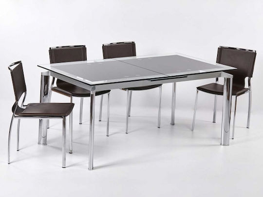 Set Masă cu 4 Scaune 160x70cm Set Masă cu 4 Scaune 160x70cm