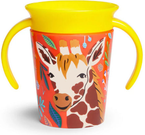 Munchkin Kids' Miracle 360° Wildlove Sippy Cup Plastic Yellow 177ml for 6m+