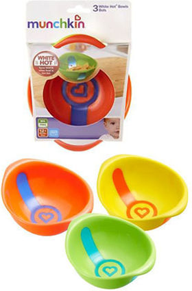 Munchkin Baby Food Bowl 12m+ made of Plastic Multicolour 3pcs