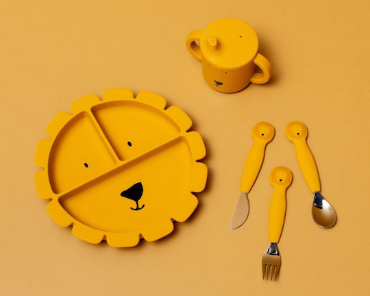 Trixie Baby Food Plate Mr Lion made of Silicone Yellow