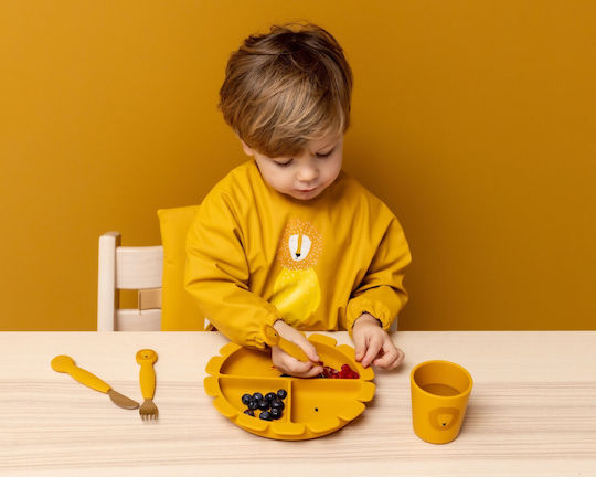 Trixie Baby Food Plate Mr Lion made of Silicone Yellow