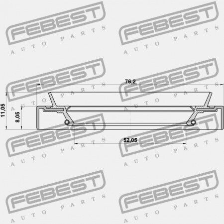 Febest Front Hub Seal for Mitsubishi Lancer Mirage CJ-CP 1995.08-2000.08 Japan MB808443