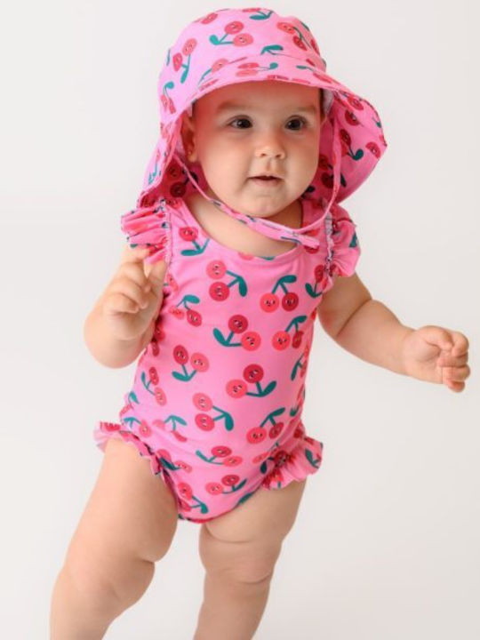 Zoocchini Kids' Bucket Fabric Sunscreen Hat Burgundy