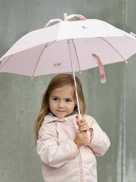 Trixie Kids Curved Handle Umbrella Mrs Rabbit with Diameter 70cm Pink