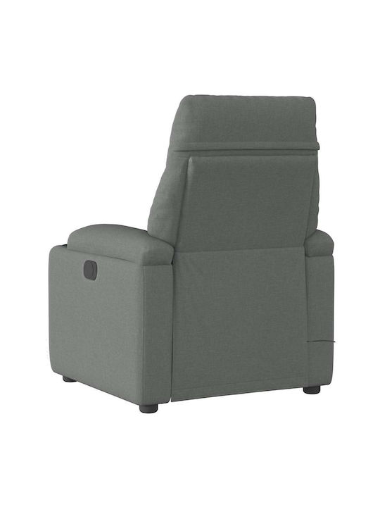 Πολυθρόνα Relax Massage με Υποπόδιο Σκούρο Γκρι 72x90x99cm