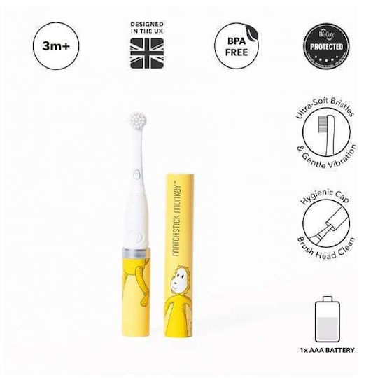 Matchstick Monkey Sonic Children's Electric Toothbrush For 3m+ Lion