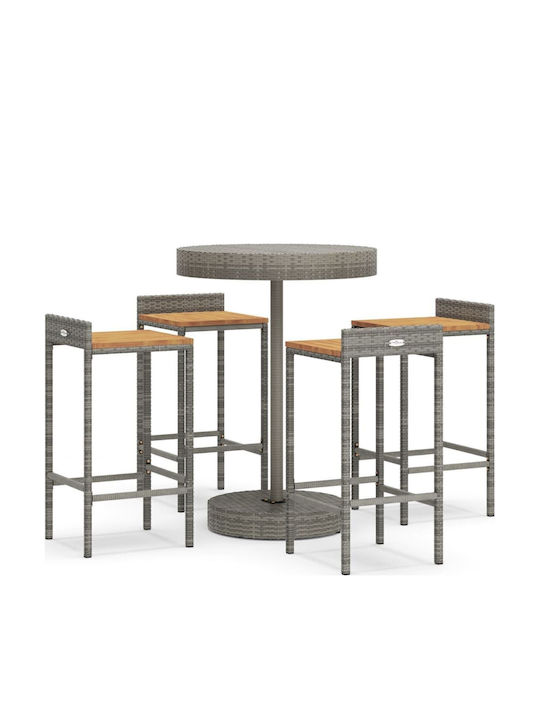 Set Bar Exterior 5 Piese Gri