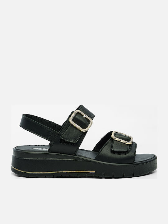 Leather Women's Anatomic Black Sandals