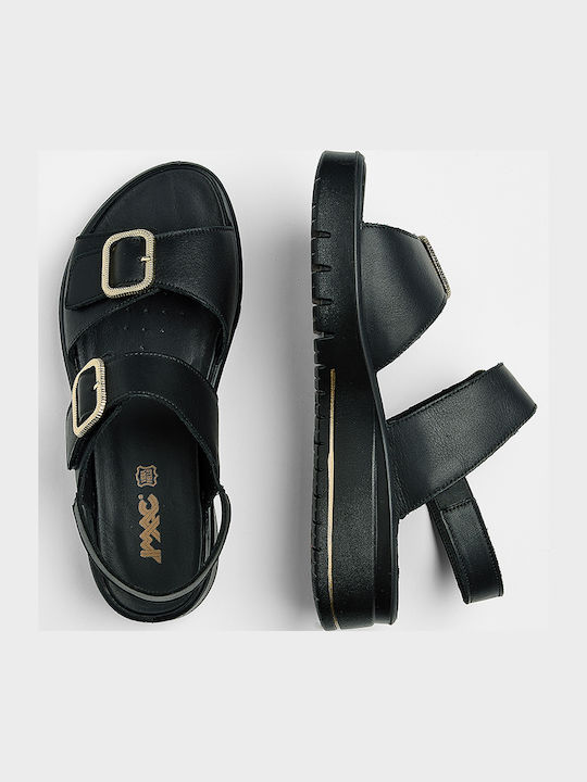 Leather Women's Anatomic Black Sandals