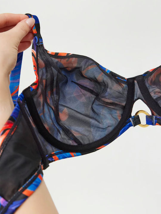 Bikini Σουτιέν Floral Μαύρο