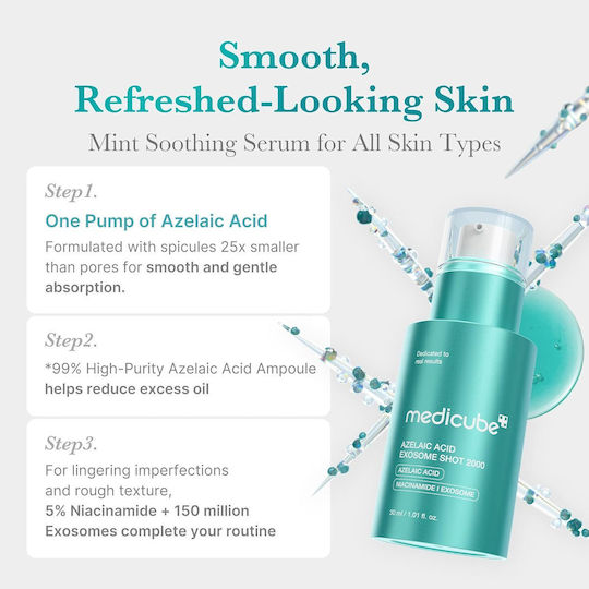 Medicube Azelaic Acid Exosome Shot 2000 Soothing Face Serum 30ml