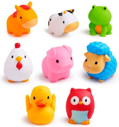 Munchkin Squirtin' Farmyard Friends Water Faces for 9++ Months 8pcs